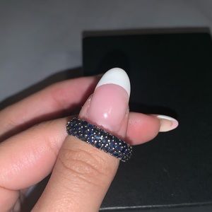 Sterling silver blue topaz ring